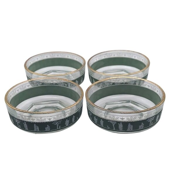 Jeannette Glass Other - Vintage Jeannette Glass Hellenic Green Wedgwood Jasperware Dessert Bowl Set of 4